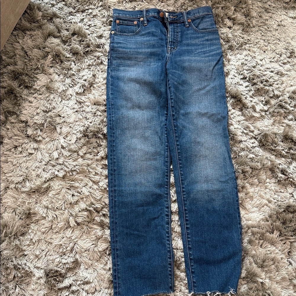 Madewell Straight Leg Jeans in Deep Blue